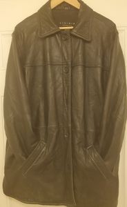 Leather Elements womens blk Leather Coat XL